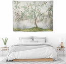 HZOHNAGO Japanese Tapestry Tree Misty Garden Lake Printed Wall Tapestry Ink Painting Wall Hanging for Bedroom Living Room Dorm 40" W x 30" H by CozyNest Decor