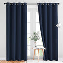 NICETOWN Blackout Navy Blue Curtains for Bedroom - Window Treatment Energy Saving Thermal Insulated Solid Grommet Room Darkening Drapes for Living Room (2 Panel, W52 x L84) by TinyTreasures Baby Boutique