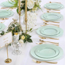 FLOWERCAT 60PCS Sage Green Plates - Heavy Duty Plastic Plates Disposable for Party/Easter - Include 30PCS 10.25inch Sage Green Dinner Plates and 30PCS 7.5inch Dessert Plates by CozyNest Decor