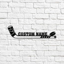 Custom Hockey Stick LED Sign – Personalized Name Light Up Hockey Sign, Neon Wall Light with Puck, Hockey Wall Decor for Boys Room, Man Cave, Players by CozyNest Decor