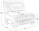 Armless Sofa W/1 Pillow - Pink by CozyNest Decor