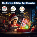 16-Inch Rechargeable Doodle Glow LED Note Board, 7-Color Light Modes, Neon Art Dry Erase Light Up Drawing Pad with Built-in Stand, Sketching Gift Toy for Kids/Girls/Teens, 5 Markers & Tracing Book by TinyTreasures Baby Boutique