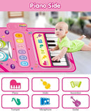 Toys for 1 Year Old Girl Gifts, Baby Musical Mat with Piano & Drum, Adjustable Volume, 12-18 Months Toddler Toys, Christmas Birthday Easter Gifts for 1-2 Year Olds Boys Girls (Pink) by TinyTreasures Baby Boutique