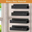 4 Pack Magnetic Spice Rack Organizer for Refrigerator and Oven, Matt Black Fridge Organizers and Storage for Kitchen by CozyNest Decor