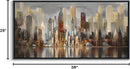 Mofutinpo Large Black Framed Cityscape New York abstract wall art Brown City Theme Paintings Modern Canvas office wall decor living room modern artwork Size 30x60 by CozyNest Decor