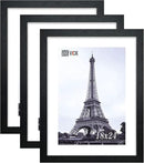 VCK 18x24 Poster Frames 3 Pack Black MDF Wood and Polished Plexiglass Frame,Display Pictures in Horizontal and Vertical by CozyNest Decor