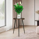 Tall Plant Stand Indoor, Mid Century Wood Plant Stand Plant Table for Flower Pots, Heavy Duty Metal Plant Holder, Modern Home Decor Small Round Side End Table (11.8"x20") by GreenHaven Gardens