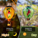 Large Hot Air Balloon Cardinal Solar Lantern Lights with Flame, Green Glass Balloon Lantern Waterproof Outdoor Decor for Garden Yard Patio, Birthday Mother's Day Gifts for Moms Women by GreenHaven Gardens