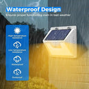 Peasur White Frame Solar Motion Sensor Lights Outdoor - 2 Packs, 180LED Warm Solar Wall Lights, Waterproof, 3 Modes Fence Security Lighting for Deck, Yard, Stairs, Garden by GreenHaven Gardens