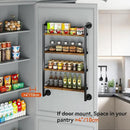 IBUYKE Spice Rack Wall Mount,4 Tier Hanging Seasoning Organizer,Large Spice Rack for Wall for up to 50 Jars,Spice Organization for Kitchen Cabinet,Bathroom,Pantry,Living Room,Brown TLJ016H by CozyNest Decor