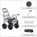 Giraffe Tools Hose Reel Cart, Hose Cart with Wheels Heavy Duty, Industrial Hose Reels for Outside, 250-Feet of 5/8" Hose Capacity, Hose Guide Pre-Installed by GreenHaven Gardens
