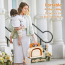 Collapsible Baby Bathtub with Soft Towel and Floating Cushion, Infant Bathtub for Newborn to Toddler (0-18 Month), Portable Baby Bath Tub for Travel (Brown Bear) by TinyTreasures Baby Boutique