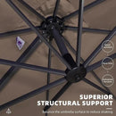 PURPLE LEAF 10 Feet Square Cantilever Umbrella Patio Umbrella with Base Outdoor Umbrella Aluminum Offset with 360-degree Rotation for Garden Deck Pool Patio Taupe by GreenHaven Gardens