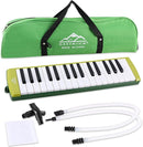 EASTROCK 32 Key Melodica Instrument Air Piano Keyboard Soprano Melodica with 2 Mouthpieces Tube Sets Carrying Bag for Beginners Adults Gift Green by TinyTreasures Baby Boutique