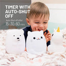 Lumipets Remote Control Silicone Night Light for Kids - Bear Design with 9 Soft Colors & Sleep Timer - Rechargeable, Battery-Operated Lamp for Bedroom | Baby Nursery, Toddler, Girls, Boys by TinyTreasures Baby Boutique