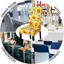 JQinHome Pattern Chair Covers for Dining Room Set of 2, High Stretch Removable Washable Parsons Chair Slipcover for Home Party Hotel Wedding Ceremony (Sunflower,2PCS) by CozyNest Decor
