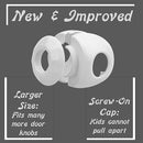 Door Knob Safety Cover for Kids - 5 Pack - Baby Proof Door Knob Covers - Door Locks for Kids Safety Child Proof - White by TinyTreasures Baby Boutique