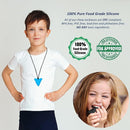 Sensory Chew Necklaces for Kids, Shark Tooth Silicone Chewy Necklace 5 Pack for Autism/ADHD/SPD, Autism Sensory Toys Reduce Chewing Fidgeting for Boys Girls Adults Chewer by TinyTreasures Baby Boutique
