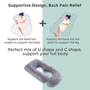 Momcozy Pregnancy Pillows for Sleeping, U Shaped Full Body Maternity Pillow with Removable Cover - Support for Back, Legs, Belly, HIPS for Pregnant Women, 57 Inch Pregnancy Pillow for Women, Grey by TinyTreasures Baby Boutique