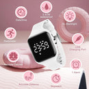 Kids Watches for Girls Boys Digital Sport Watch with Step Counter Pedometer Vibration Alarm Clock, No App Waterproof Fitness Tracker Kids Watch Boys Girls Teens Students Ages 5-16 by TinyTreasures Baby Boutique