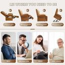 Large Dual Motor Power Lift Recliner Chair with Massage and Heat for Elderly People, Infinite Position,USB Ports and Remote Control,Breathable Leather (Light Brown) by CozyNest Decor