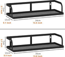 PUSDON Hanging Storage Baskets Organizer Wall Mount, Metal Wire Storage Bin Rack for Kitchen Bathroom Shower Spice Shelf Home Decor Essentials Black-2 Packs (Hollowout) by CozyNest Decor