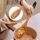 14 Inch Large Wooden Spoons for Cooking Utensils Set Acacia Wood Spatula Slotted Spoon Best Non Toxic Kitchen Utensil Long Mixing Spoon Spatulas Turner Stirring Serving Spoons Kitchen Use Tools by CozyNest Decor