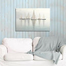 Nautical Sailing Picture Wall Art - Coastal Sailboat Canvas Ocean Ship Prints Sea Level Boat Painting Artwork for Living Room Home Office by CozyNest Decor