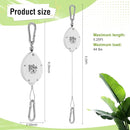 Plant Pulleys for Hanging Plants, Heavy Duty Retractable Hangers, 304 Stainless Steel Rope, Auto Plant Holder, Adjustable Climbing Hook for Garden Baskets Watering, or Bird Feeders (White-6) by GreenHaven Gardens