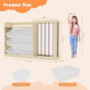 Kids Toy Storage Organizer with 6 Removable Plastic Bins Toddler Montessori Bookshelf with Stuffed Animal Net Holder Baby Bookcase Plush Organizer for Playroom,Bedroom,Kids Room,Classroom by CozyNest Decor