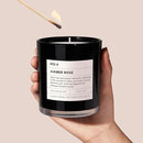 Amber & Rose Luxury Scented Candles, 9oz Soy Wax Candles for Home Scented, Rose, Wood, Amber Scent, Long Burning Time, Gifts for Women, Friends, Men, Sister, Mom, Teacher by CozyNest Decor