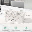Luxspire Toothbrush Holder for Bathroom, 5 Slots Bathroom Counter Organizer Toothbrush and Toothpaste Holder, Bathroom Accessories for Restroom Bathroom, Terrazzo by CozyNest Decor