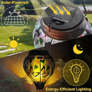 Hot Air Balloon Solar Lantern with Flickering Flame, Glass Hanging Garden Lights Outdoor Waterproof for Tree Yard Patio Mother's Day Gift, 18" H Butterfly by GreenHaven Gardens