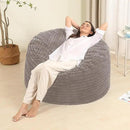 3FT Memory Foam Bean Bag Chair for Adults/Teens, Bean Bag Sofa with Fluffy Removable Cover, for Living Room Bedroom, Grey by CozyNest Decor
