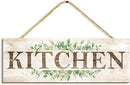 Kitchen Sign Wall Decor, Kitchen Wall Art with Plant Print, Rustic Farmhouse Wall Hanging Plaque Home Kitchen Decorative Kitchen, 4.7 x 13.7 inches by CozyNest Decor