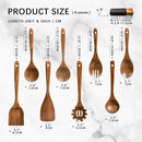Wooden Spoons for Cooking, Nonstick Cooking Utensil Set with 8 Piece Acacia Wooden Spatulas and Spoons for Cooking, Terrific for Everyday Kitchen Tasks by CozyNest Decor