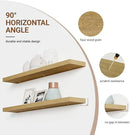 Heimlove Floating Shelves for Wall 48 Inches Long,9.3" Deep Oak Floating Shelf Set of 2,Wall Mounted Wood Shelves for Bathroom Bedroom Living Room Kitchen Office,Shelf for Books Storage Room Decor by CozyNest Decor