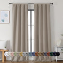 Simplebrand Ava Stone Blackout Curtains for Bedroom 96 Inches Long 2 Panels, Solid Thermal Insulated, Energy Saving Living Room Window Treatment Curtains Blackout Drapes, W40 x L96 Inch, Stone by TinyTreasures Baby Boutique