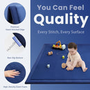 Baby Play Mat for Floor,1.3" Thick Memory foam Tummy Time Mat,Soft Coral Velvet Nursery Rug,Extra Large Non Slip Crawling Mat for Toddlers,Infants,kids,Yoga Mat,Tatami Mat for Living Room(Royal Blue) by TinyTreasures Baby Boutique
