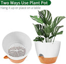GARDIFE Hanging Planter, 10 inch Hanging planters for Indoor. Outdoor Plants, Self Watering Plant Pot, 2 Pack Large self Watering Hanging Planter, White by GreenHaven Gardens