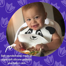Silly Goose Silicone Animal Baby Bibs for Babies and Toddlers, Waterproof, Adjustable, Soft, Extra Wide Food Catcher Pocket (Baby Panda) by TinyTreasures Baby Boutique