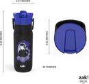 Zak Designs Harmony Wednesday Water Bottle for Travel or At Home, 20oz Recycled Stainless Steel is Leak-Proof When Closed and Vacuum Insulated with Straw Lid and Carry Handle (Wednesday Addams) by TinyTreasures Baby Boutique