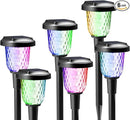 Solar Outdoor Lights,6 Pack Dream Dynamic Solar Pathway Lights,Waterproof Color Changing Solar Walkway Lights Maintain 10 Hours of Lighting for Garden, Landscape, Path, Yard, Patio, Driveway by GreenHaven Gardens