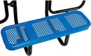 Global Industrial 46" Square Picnic Table, Perforated Metal, Blue Thermoplastic Coating, Attached Benches, 1-1/2” Umbrella Pole Hole, Outdoor-Rated, 1200 lb Capacity by GreenHaven Gardens