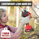 (Upgraded Version) Electric Pruning Shears, 2 Inch (50mm) Cutting Diameter Brushless Motor Cordless Pruning Shears with LED Display, Battery Pruners with Replacement SK7 Blades, 2Pcs Batteries by GreenHaven Gardens