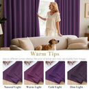 H.VERSAILTEX Blackout Curtains/Draperies/Drapes for Bedroom 108 Inches Long, Extra Long Thermal Insulated Window Treatment Light Blocking Grommet Privacy Curtains, Plum Purple, 2 Panels by CozyNest Decor