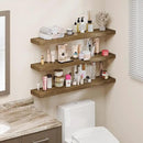 BAMEOS Floating Shelves,40 in W x 8in D Wall Mounted Wooden Shelves with Invisible Brackets Set of 3, Hanging Wall Shelves Decoration for Bedroom, Bathroom, Living Room and Kitchen by CozyNest Decor