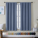 Simplebrand Ava Denim Blue Blackout Curtains for Bedroom 63 Inch Length 2 Panels, Solid Thermal Insulated Energy Saving Rod Pocket Window Treatment Curtains Blackout Drapes, W40 x L63 Inch, Denim Blue by TinyTreasures Baby Boutique