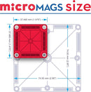 MAGNA-TILES microMAGS 26-Piece Travel Magnetic Construction Set – Bold Colors, The Original Magnetic Building Brand by TinyTreasures Baby Boutique
