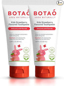 Kids Toothpaste | Natural Strawberry Flavored Anticavity Fluoride Toothpaste Maximum Cavity Protection| EWG Verified, Vegan, SLS Free, Safe to Swallow, Aloe Vera (2Pack) by CozyNest Decor